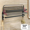 Wall Mounted Shower Towel Rack - Durable Black Steel - Clarify.pk
