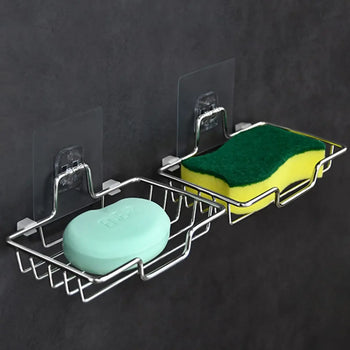 Wall Mounted Soap Holder - Stainless Steel Rack - Clarify.pk