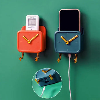 Wall Mounted Storage Box with Clock Design - Clarify.pk