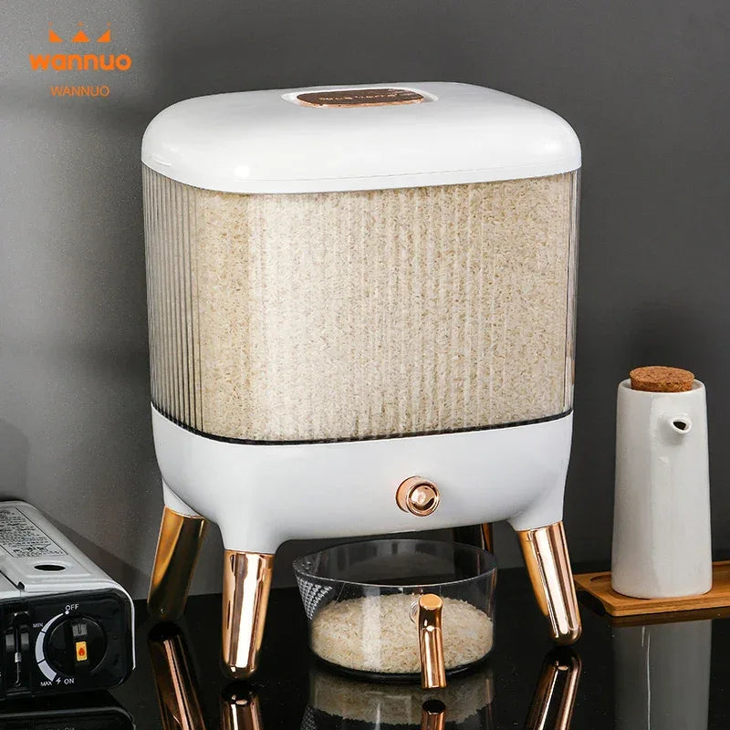 Automatic Grain Dispenser for Kitchen - 10kg Premium Dispenser - Clarify.pk