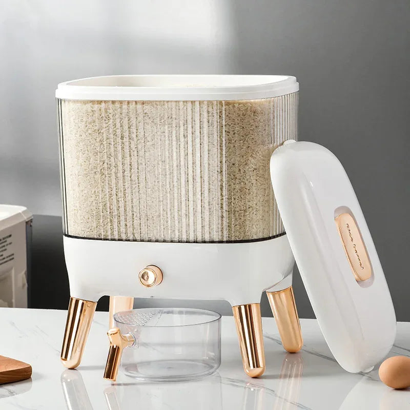 Automatic Grain Dispenser for Kitchen - 10kg Premium Dispenser - Clarify.pk