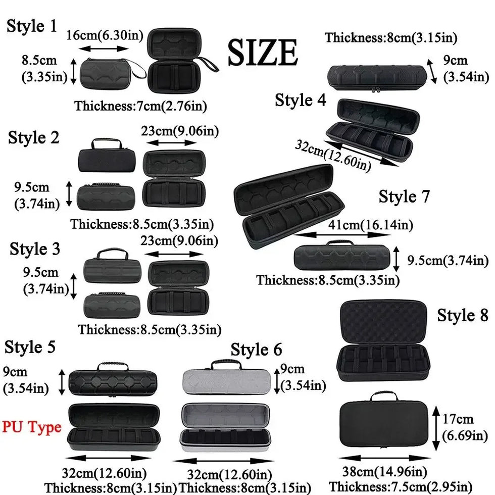 Watch Organizer Case 5 Slots with Zipper