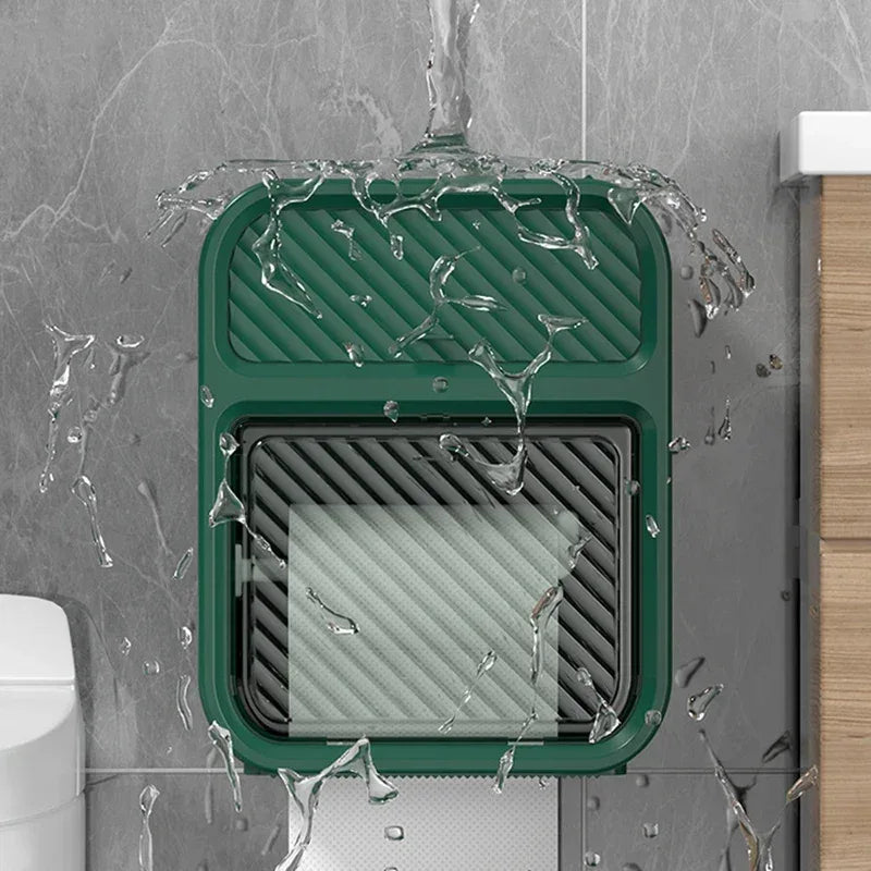 Waterproof Bathroom Tissue Box with Storage - Clarify.pk