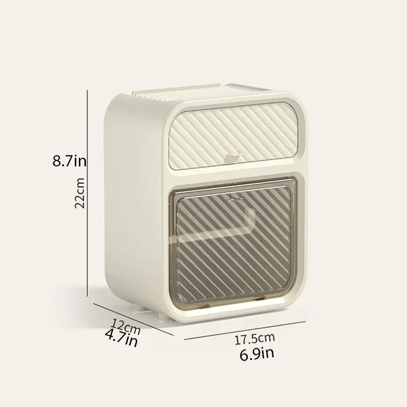 Waterproof Bathroom Tissue Box with Storage - Clarify.pk
