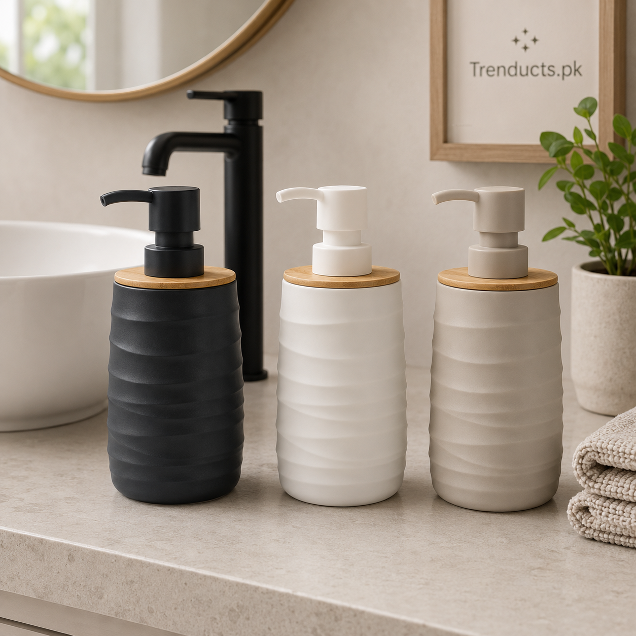Wavy Body Refillable Liquid Soap Dispenser (each)