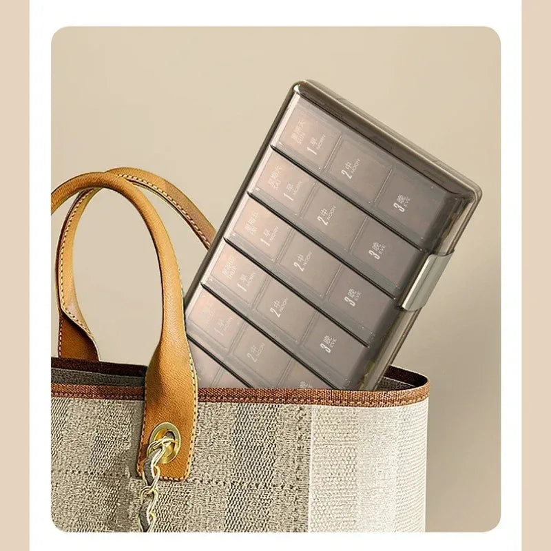 Weekly Pill Organizer Box with Splitter Case