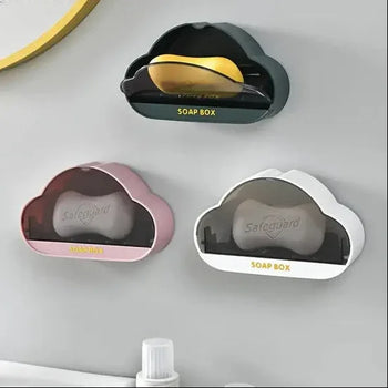 Whimsical Cloud Soap Dish - Wall Mount Soap Box - Clarify.pk