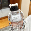 800ml Sports Water Bottle With Straw - Bear Design - Clarify.pk