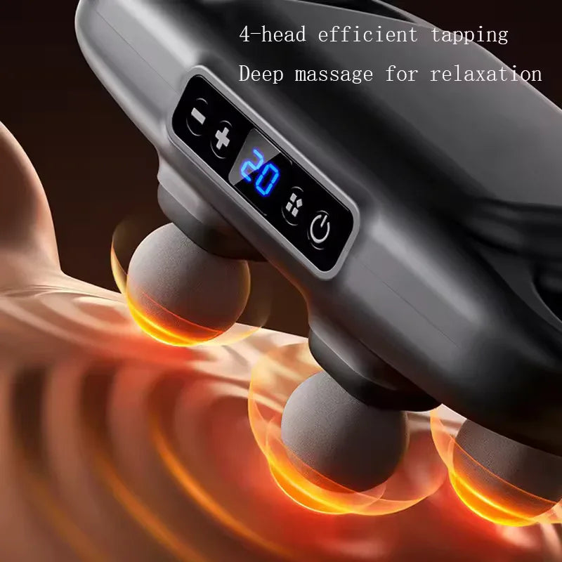 4-Head Massage Gun for Deep Muscle Relaxation