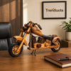Wooden Cruiser Motorcycle Showpiece for Home Décor