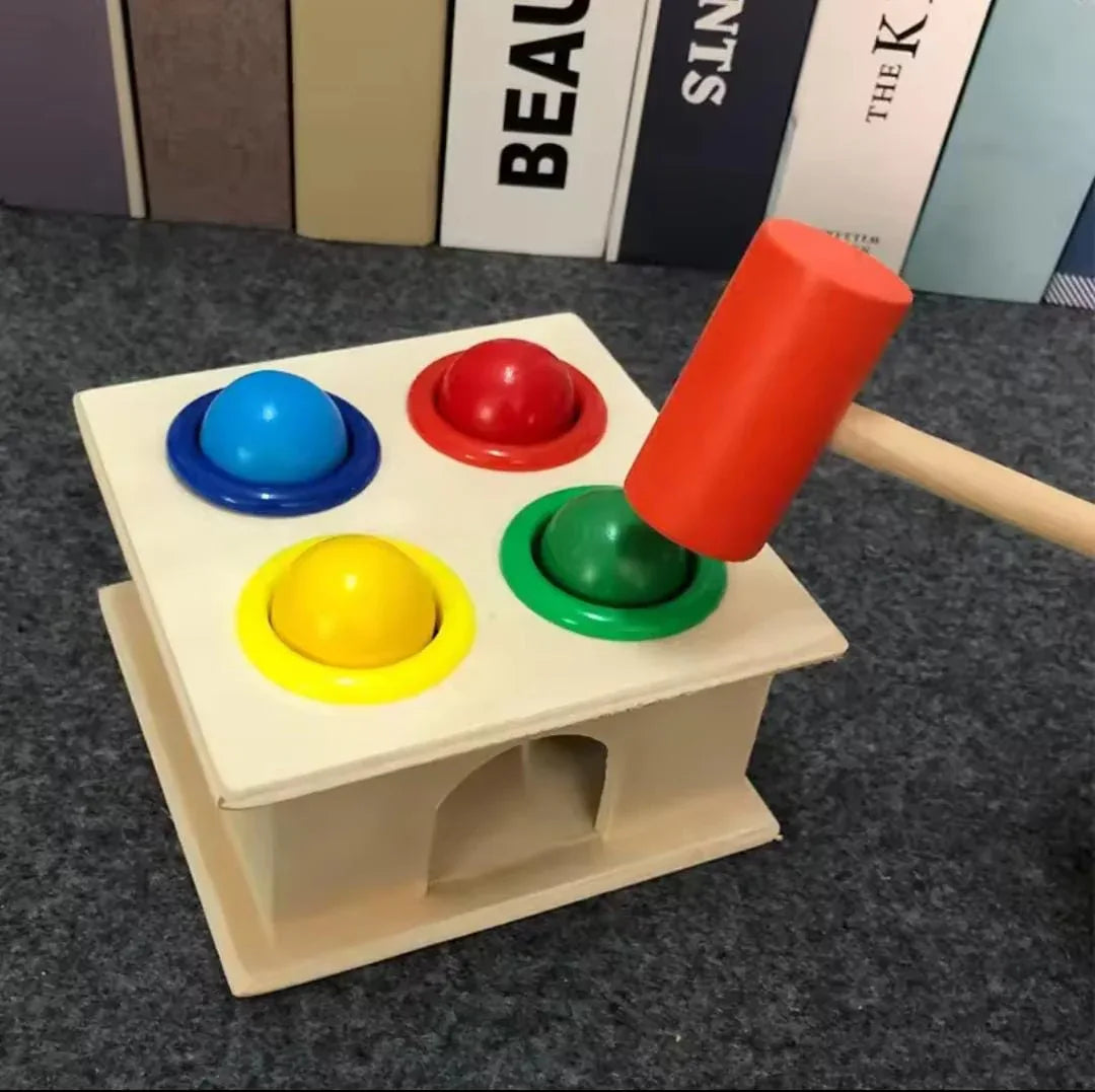 Wooden Hammer Toy – Early Education Learning Game for Kids - Clarify.pk