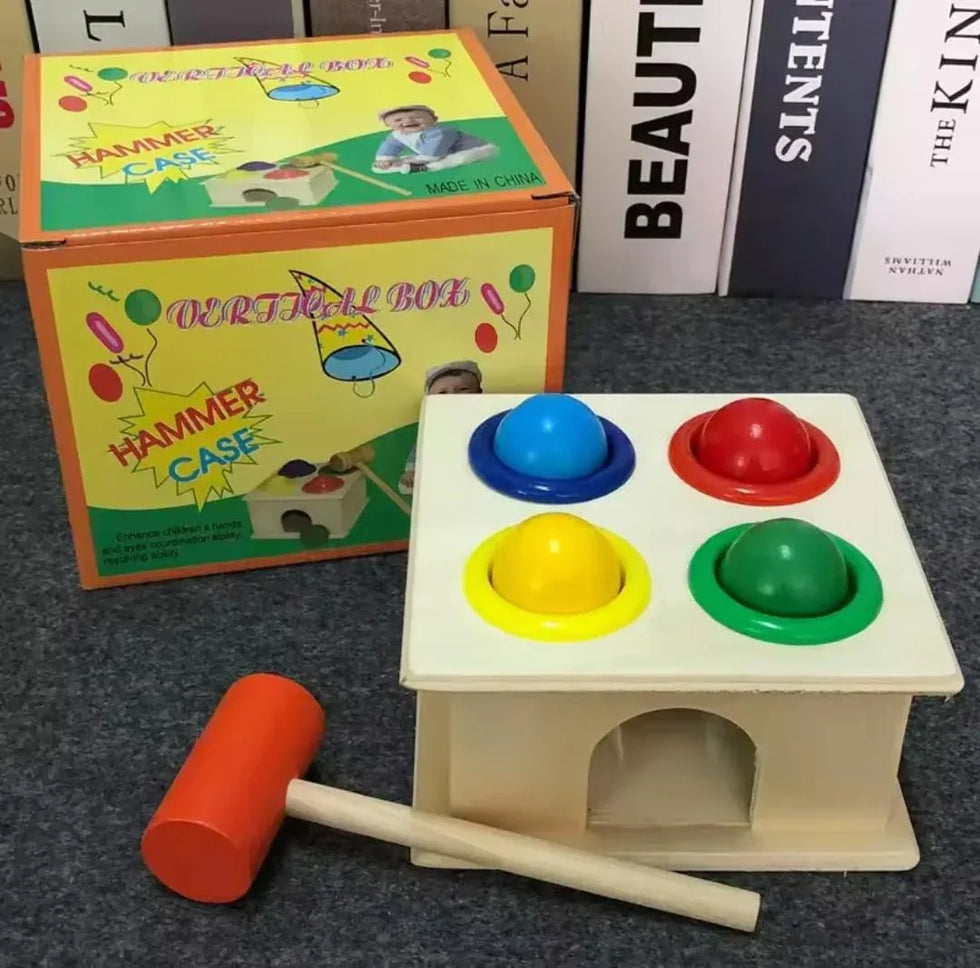 Wooden Hammer Toy – Early Education Learning Game for Kids - Clarify.pk
