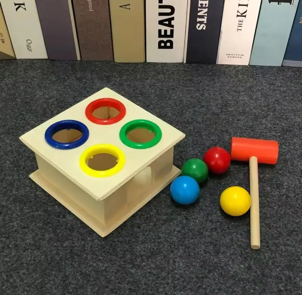 Wooden Hammer Toy – Early Education Learning Game for Kids - Clarify.pk