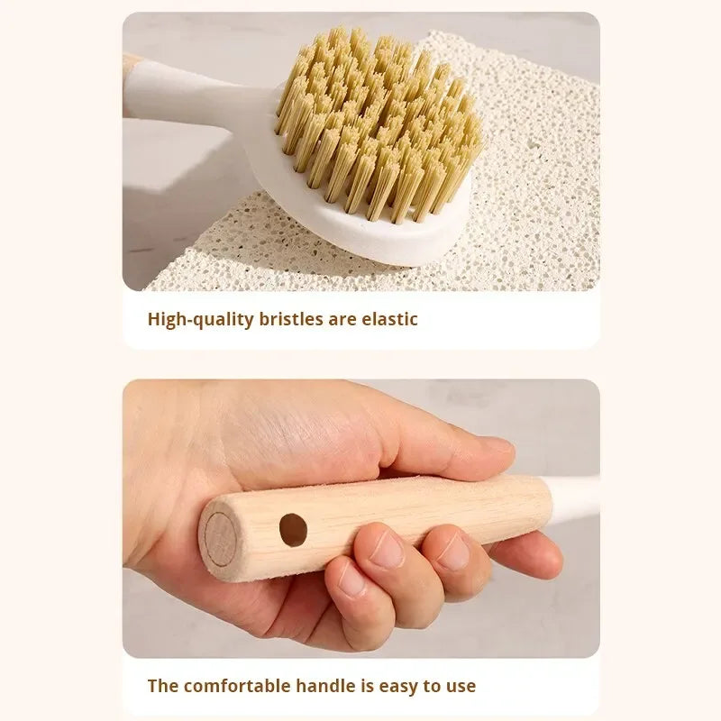Wooden Handle Dishwashing Brush for Easy Cleaning - Clarify.pk