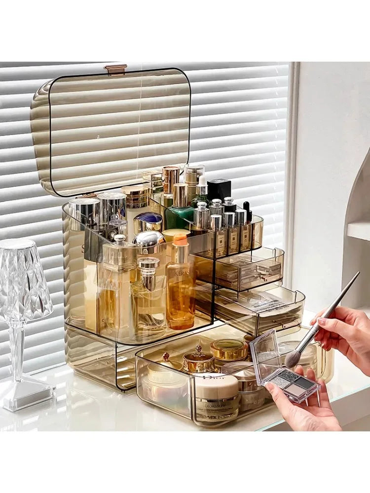 Acrylic Cosmetics Storage Box with Multiple Drawers