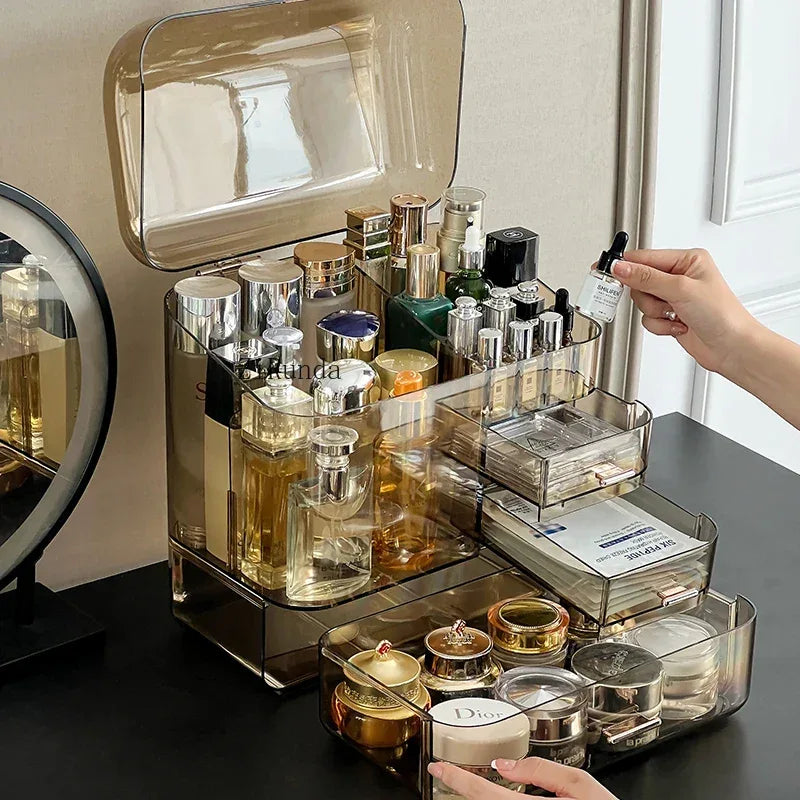 Acrylic Cosmetics Storage Box with Multiple Drawers