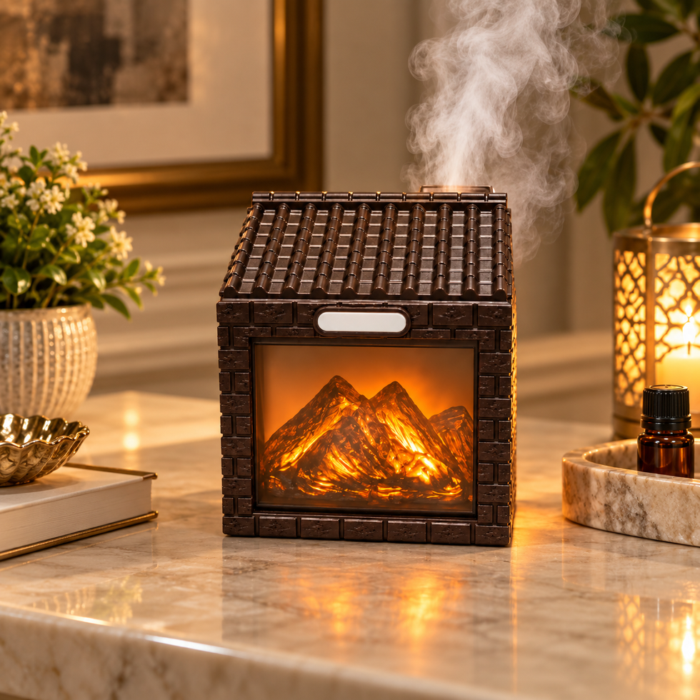 Wooden Fireplace Aroma Diffuser