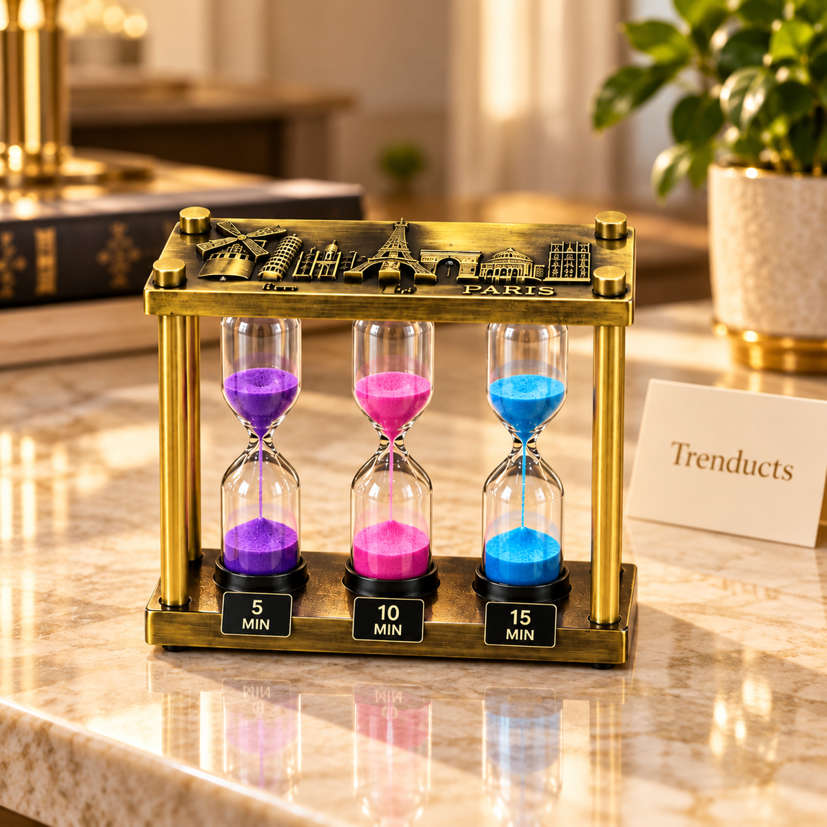 3-in-1 Hourglass Sand Timer – 5, 10 & 15 Minutes