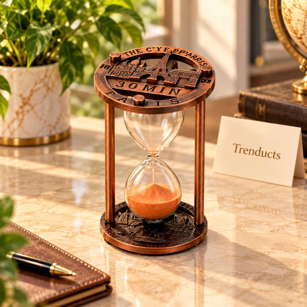 30 Minute Round Wooden Hourglass Sand Timer for Decor