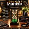 30 Minute Green Sand Wooden Hourglass Timer for Decor