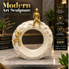 Modern Circular Art Figure Sculpture for Table Decor