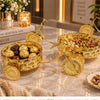 Golden Carriage Double Bowl Dry Fruit Serving Tray