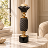 Charcoal Black Twisted Luxury Candle Stand