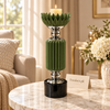 Emerald Green Crown-Top Luxury Candle Stand