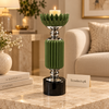 Emerald Green Crown-Top Luxury Candle Stand