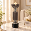 Gunmetal Grey Crown-Top Luxury Candle Stand