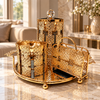 Luxury Woven Gold Incense Burner Tray Set