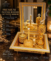 Luxury Gold Mirror Incense Burner Tray Set