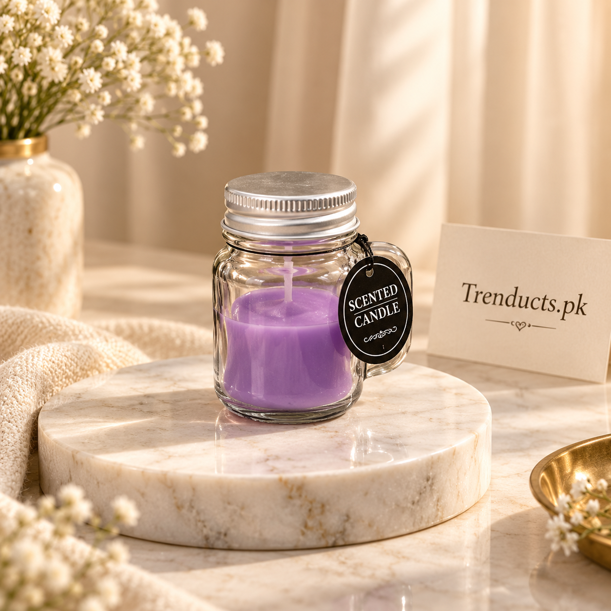 Mini Glass Jar Scented Candle - Each