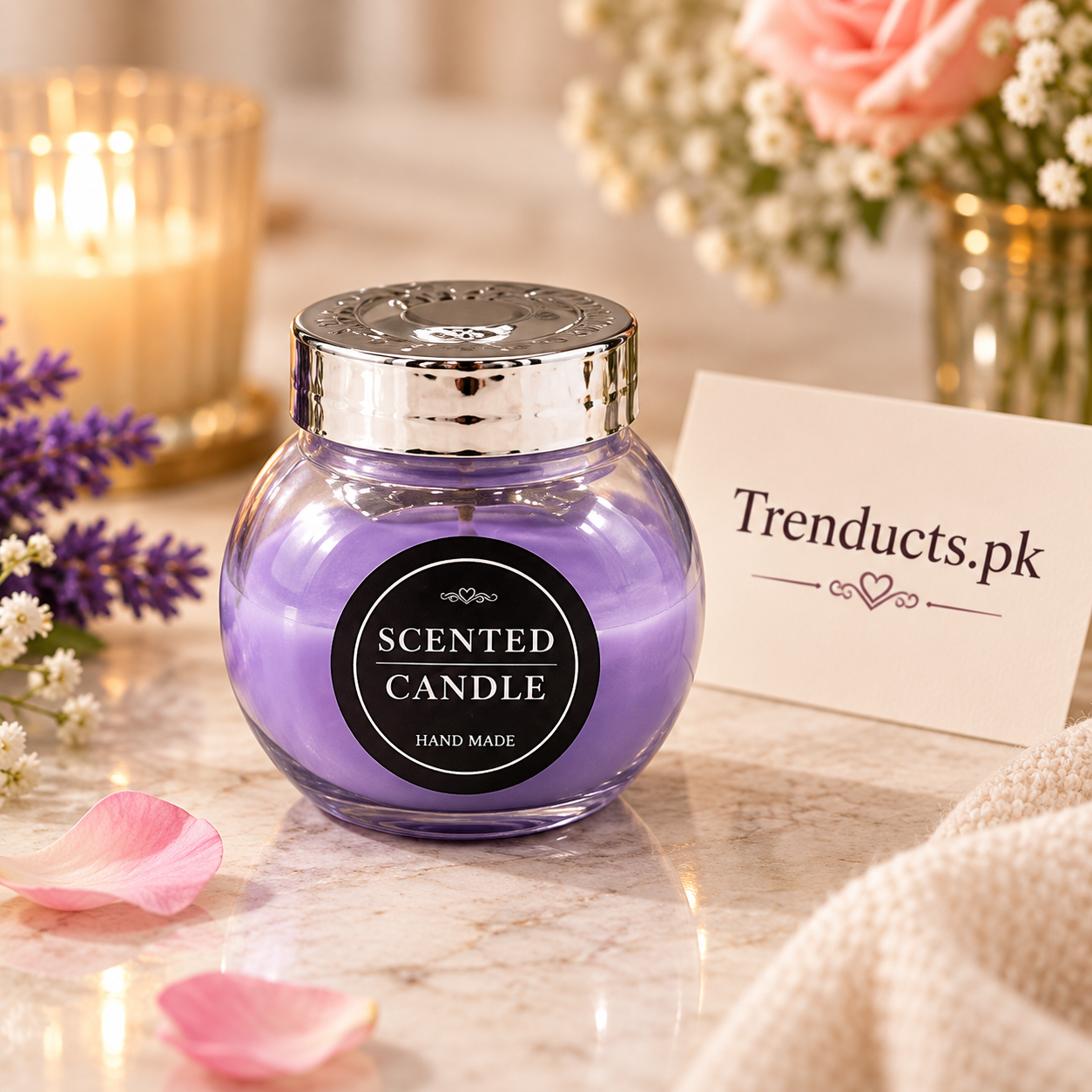 Gem Glass Jar Scented Candle - Each
