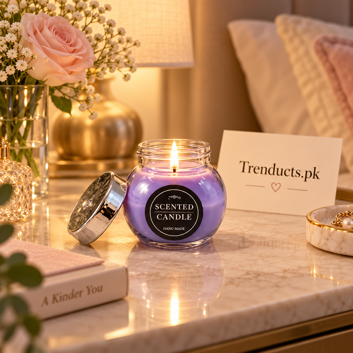 Gem Glass Jar Scented Candle - Each