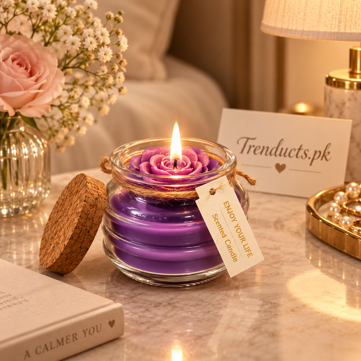 Rose Aromatherapy Candle - Each