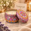 Patterned Tin Home Aroma Candle - Each